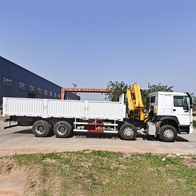 Nouveau Sinotruk Howo Fence Cargo camion 10 tonnes grue pliante 12 roues 400 chevaux À vendre