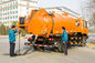 266 puissances en chevaux d'aspiration d'eaux d'égout troquent 6 le ³ orange du corps 3-30m de réservoir de camion d'élimination des déchets de roues