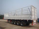 De trois axes d'Axle Fence Cargo Trailer Tri de bétail de paroi latérale camion de remorque semi