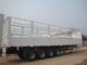 De trois axes d'Axle Fence Cargo Trailer Tri de bétail de paroi latérale camion de remorque semi