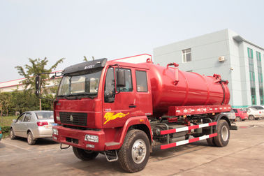 Camion rouge de retrait de l'égout 4×2/camions septiques de vide avec le réservoir M3 du volume 10 \