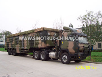Camion de remorque léger de boîte de camouflage de 12 roues, remorque militaire de boîte