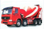 STEYR du diesel 8 x 4 camion 336hp de mélangeur concret de Sinotruk et 8 CBM dans la couleur rouge