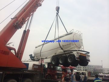 remorque de réservoir de ciment en vrac du moteur 60M3 de 60T Weichai