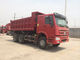 Camion à benne basculante de la couleur rouge 336hp Sinotruk Howo avec 10 roues et capacités 18m3