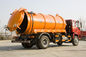 Camion d'aspiration d'eaux d'égout de Sinotruk de 6 roues 266 puissances en chevaux un lit avec le réservoir orange de 10 CBM