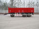 Semi remorques résistantes rouges/25 tonnes de Van 3 de remorque d'axe avec le pneu de la triangle 12.00R20
