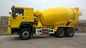 6x4 couleur jaune concrète de Sinotruk Howo de camion de mélangeur de mobile de Sinotruk Howo de 12 mètres cubes