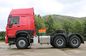 Camion rouge 10 Wheeler Tractor Truck de moteur de Sinotruk Howo 6x4 semi