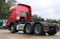 Camion rouge 10 Wheeler Tractor Truck de moteur de Sinotruk Howo 6x4 semi