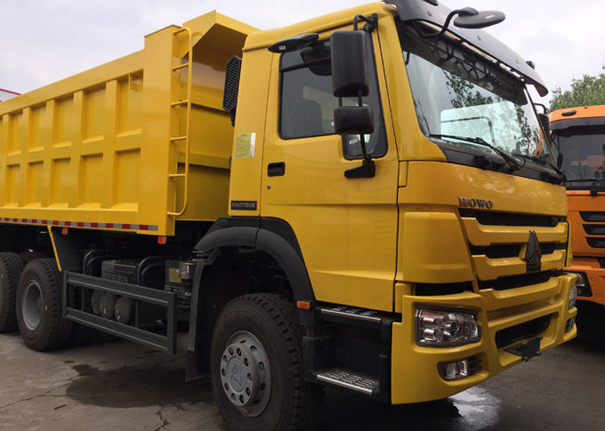 Camion à benne basculante lourd de mine de HOWO, tonnes jaunes de 10-25CBM du camion à benne basculante 30 - 40